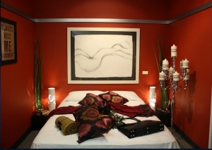 red bedroom
